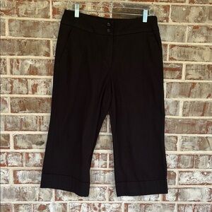 Sandro Sportswear Black Cuffed Capri Pants